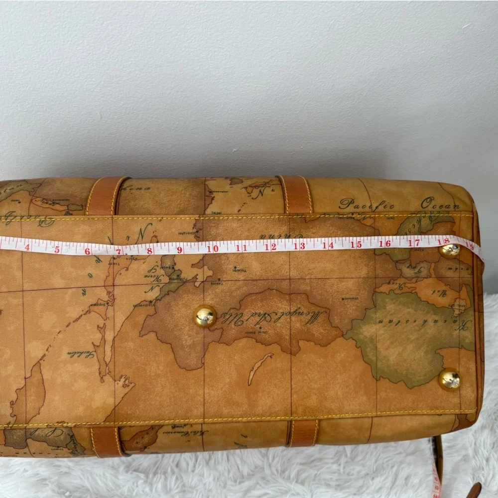 Alviero Martini 1A Classe Travel Geo Map Men’s Duffle Weekender Bag 19” FULL SET